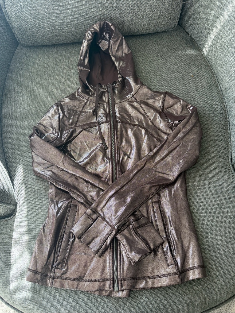 Women's Lululemon  Metallic Hooded Jacket and pants - Brown